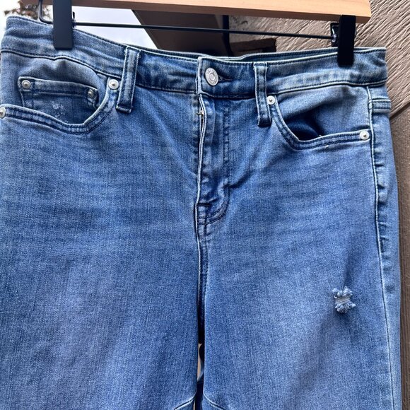 EUC Vintage Ella Moss High Waist Edie Kick-Flare Cropped Jeans - Picture 6 of 14